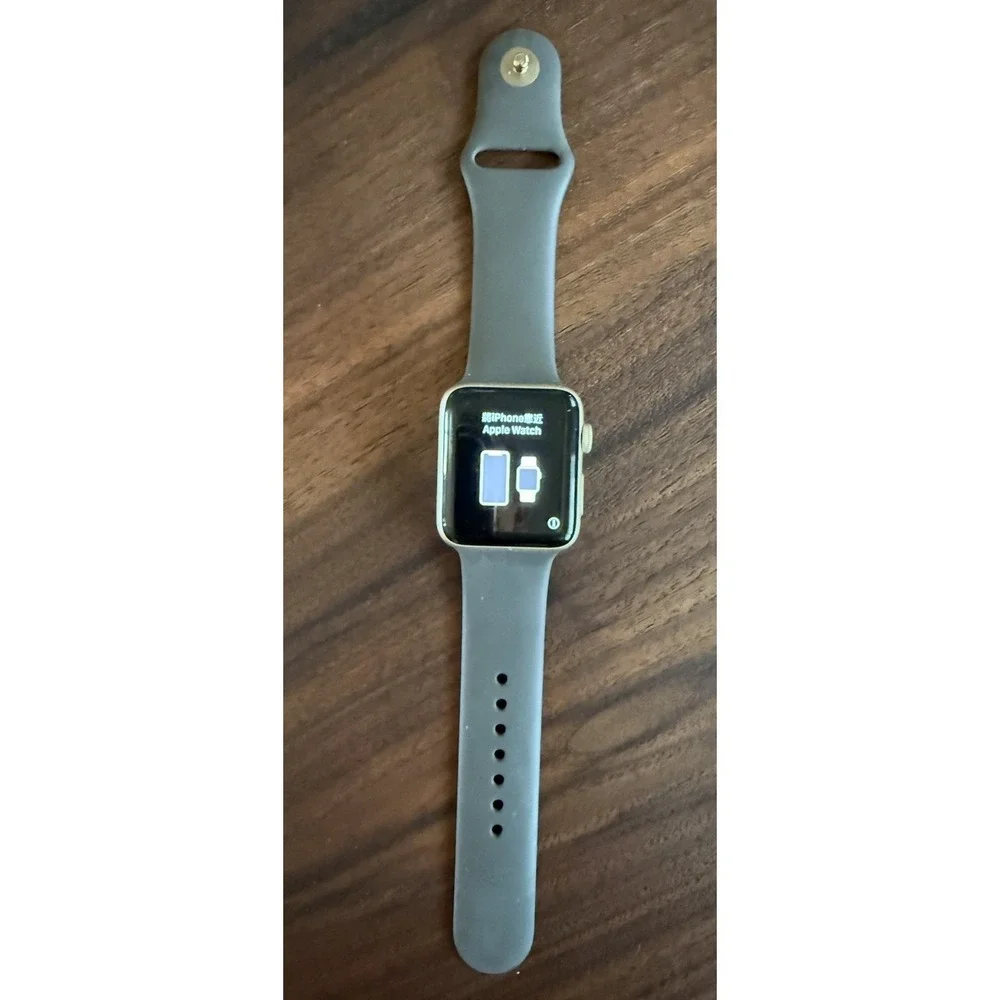 Apple Watch Series‎ 2 42mm Gold Aluminum Case Cocoa Sport Band GPS Ceramic Back